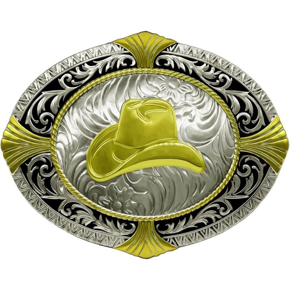 Women's Cowboy Hat Religion Cross Kneeling Prayer And Horse Design Belt Buckles